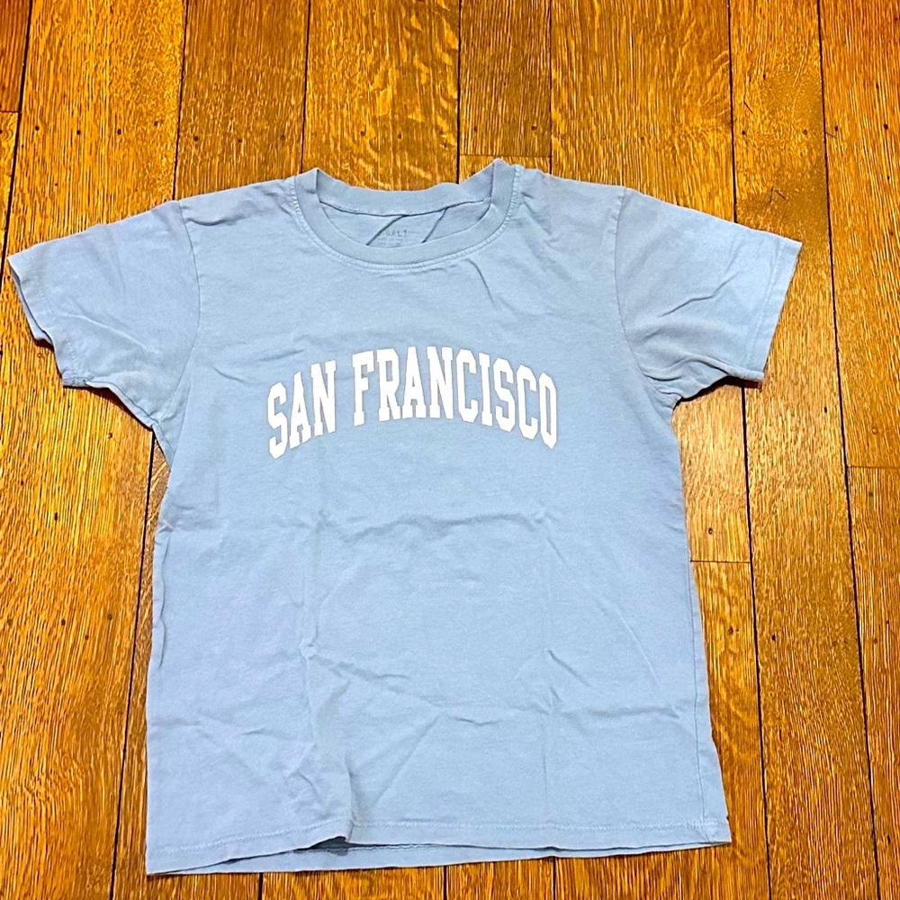 Brandy Melville- Light blue San Francisco shirt